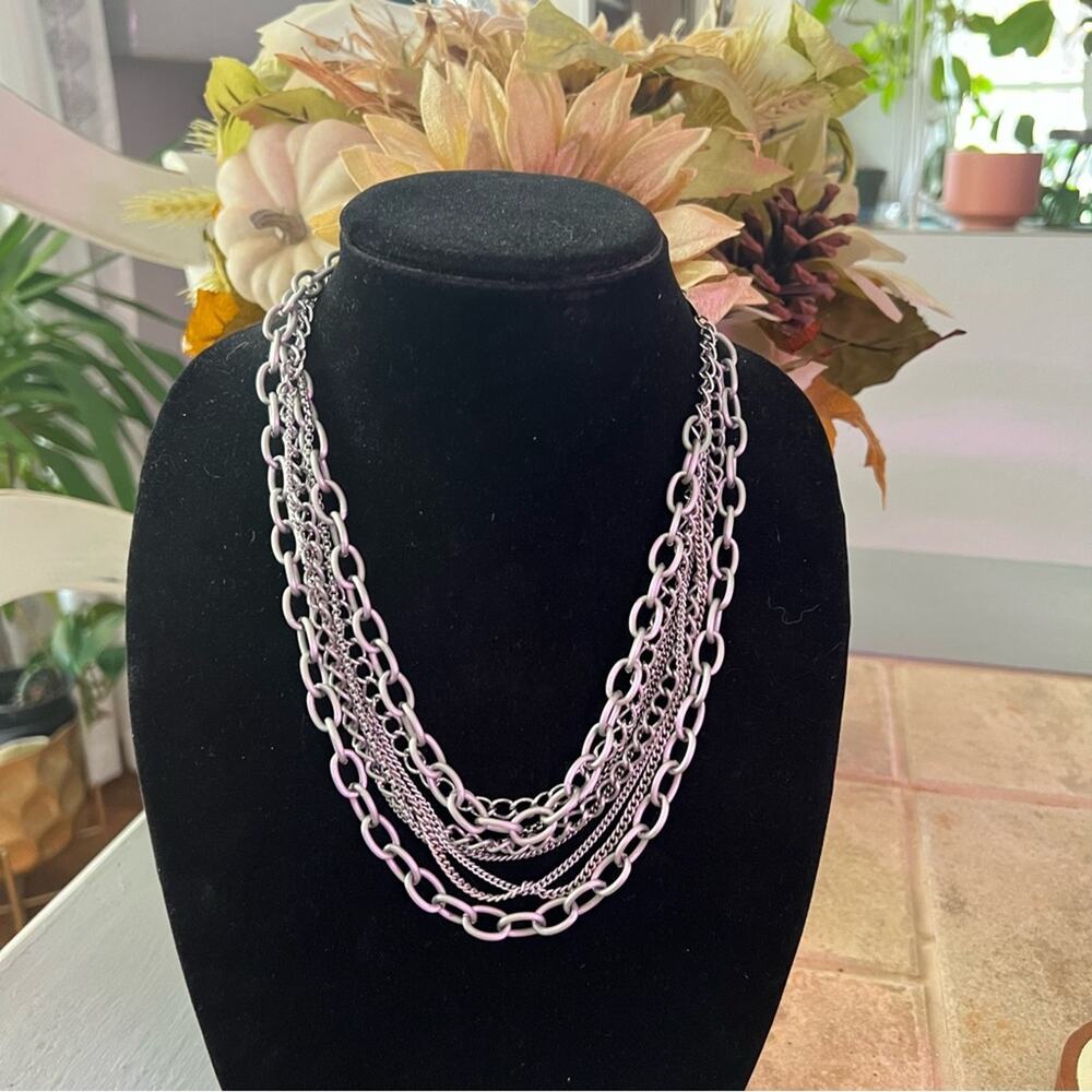 Sabika Multi Chain Chainlink Necklace - Picture 2 of 10